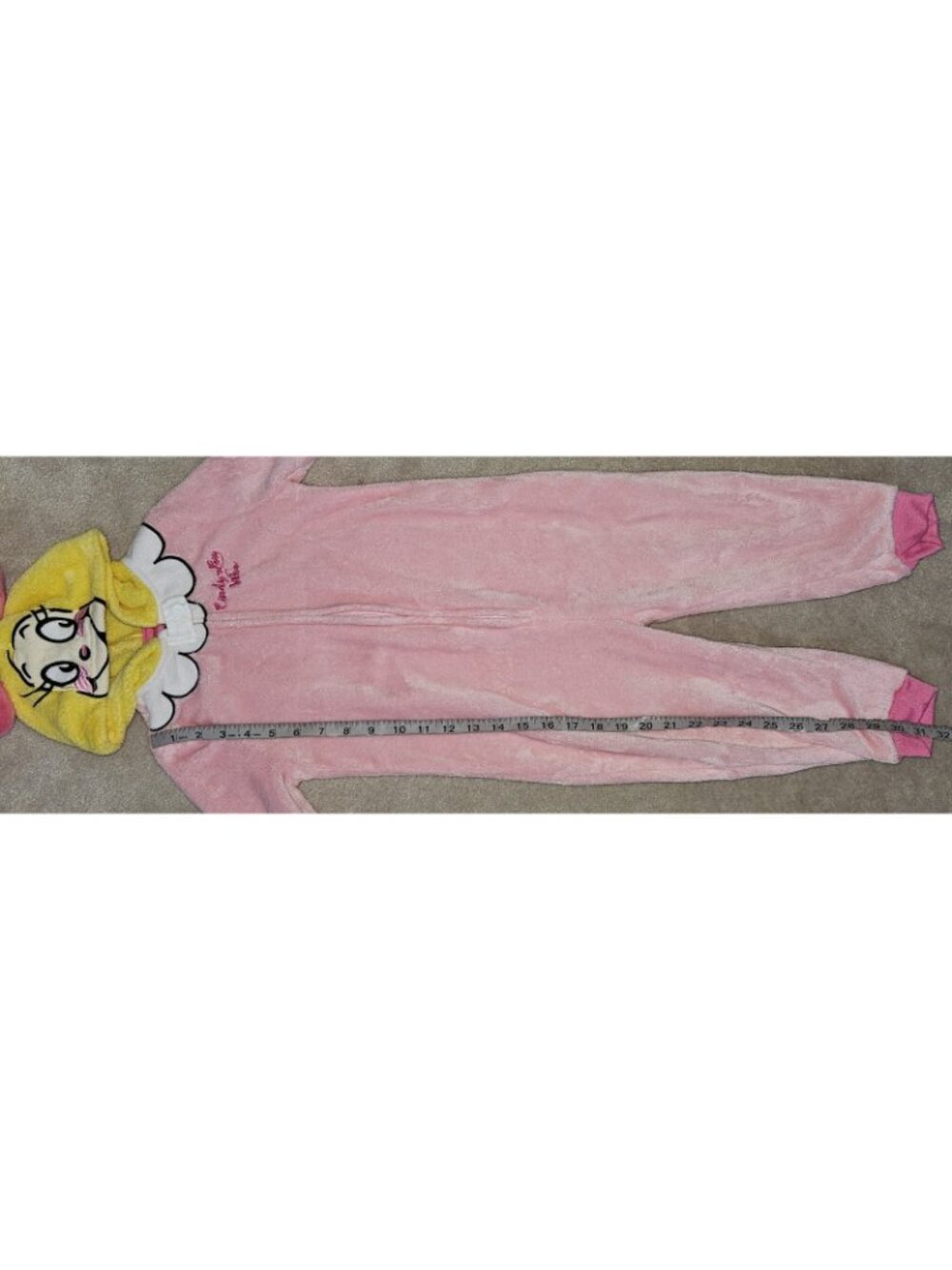 Cindy Lou Who Dr Seuss Grinch Fleece Hooded Pajamas 4T Toddler Halloween Costume - Picture 5 of 7